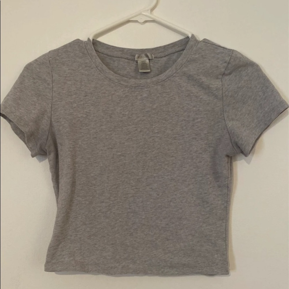 Grey Crop Top